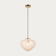 Bolota Confetti Glass Single Pendant in Satin Brass