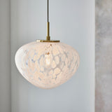 Bolota Confetti Glass Single Pendant in Satin Brass