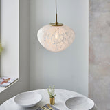 Bolota Confetti Glass Single Pendant in Satin Brass
