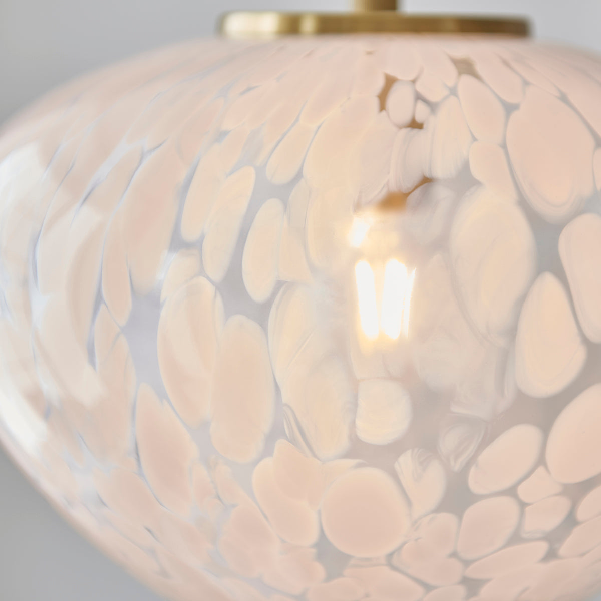 Bolota Confetti Glass Single Pendant in Satin Brass