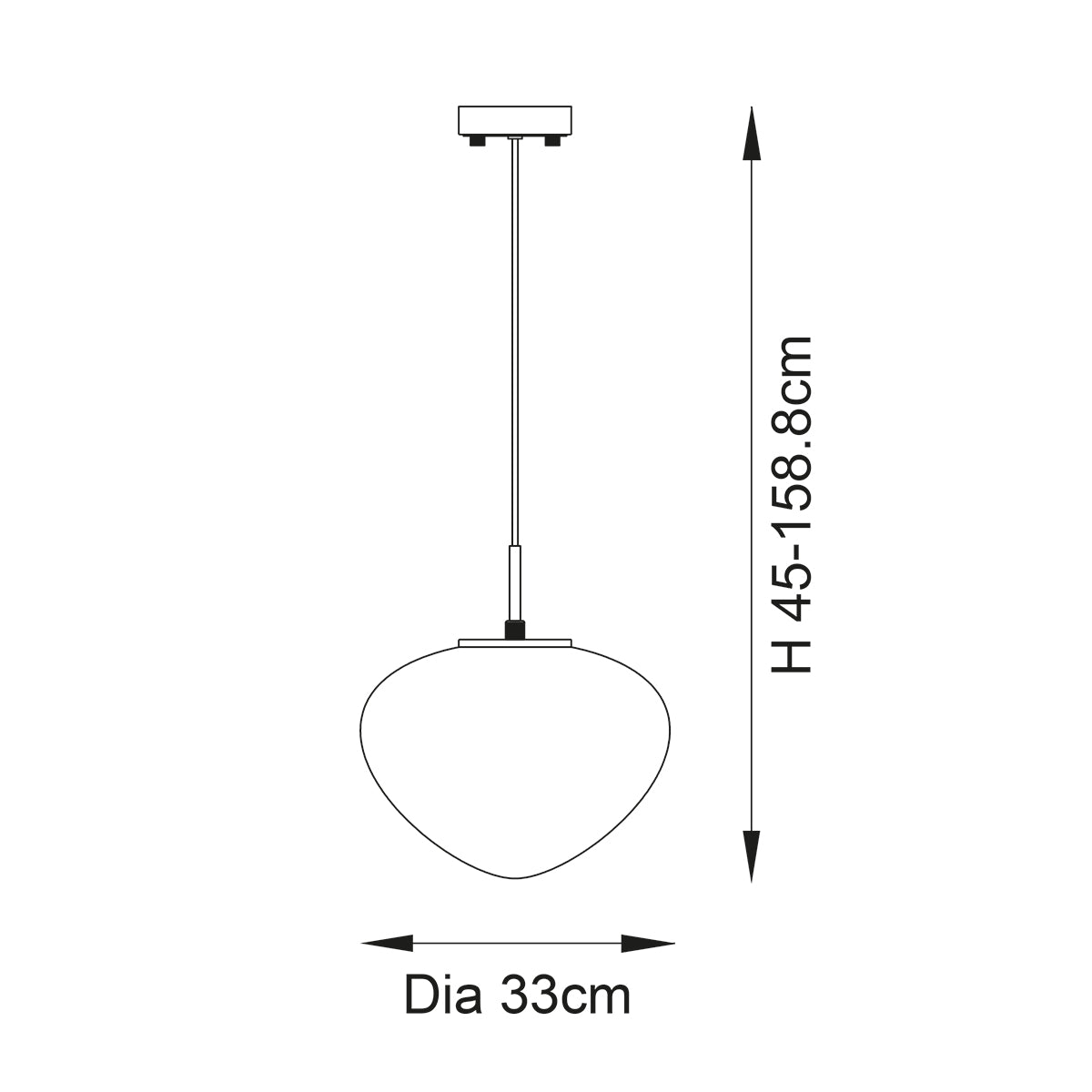 Bolota Confetti Glass Single Pendant in Satin Brass