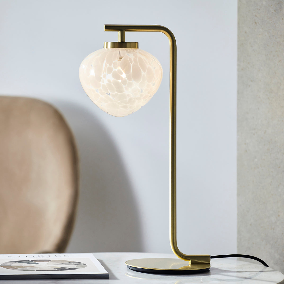 Bolota Confetti Glass Table Light in Satin Brass