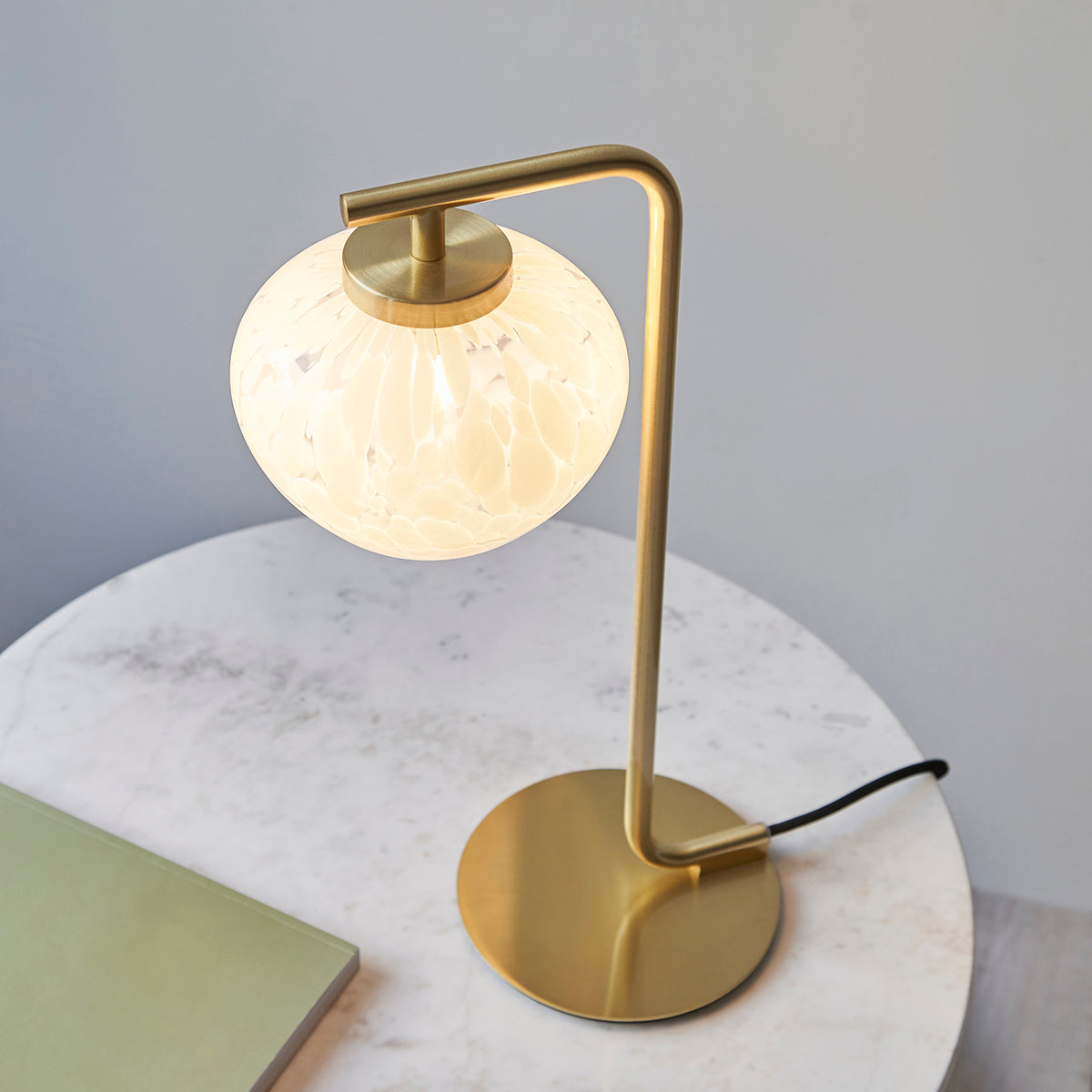 Bolota Confetti Glass Table Light in Satin Brass