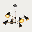 Axton Mid Century Pendant in Matt Black