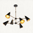 Axton Mid Century Pendant in Matt Black