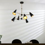 Axton Mid Century Pendant in Matt Black