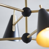 Axton Mid Century Pendant in Matt Black