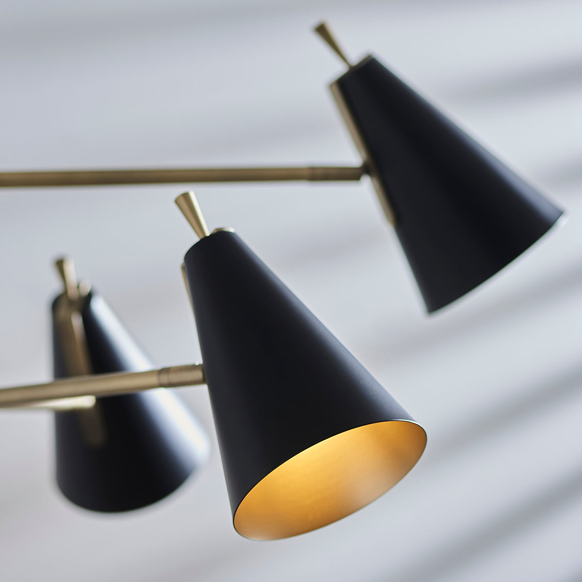 Axton Mid Century Pendant in Matt Black