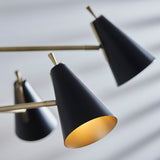 Axton Mid Century Pendant in Matt Black