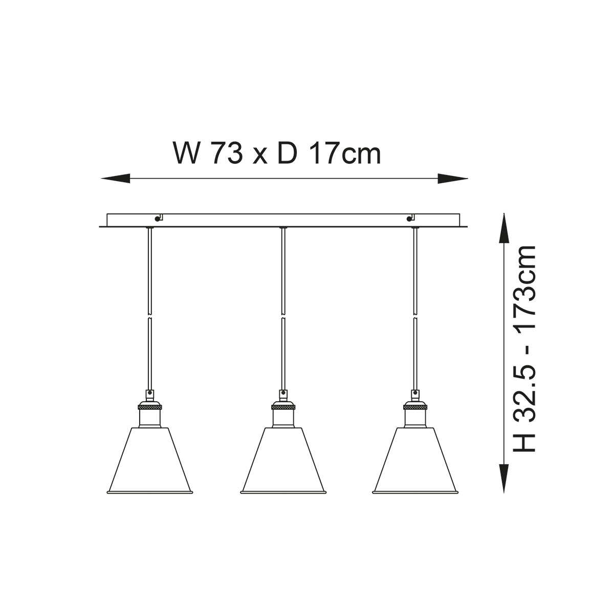 Felton Linear Pendant in Bright Nickel