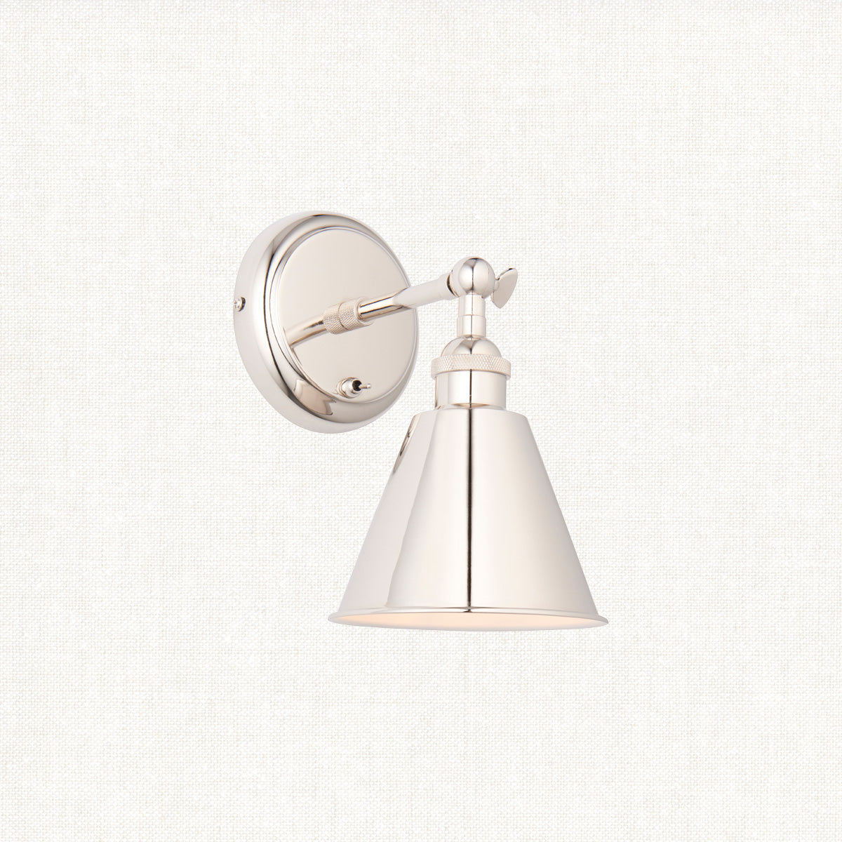 Felton Wall Light in Bright Nickel