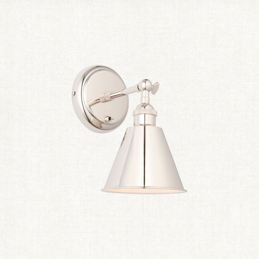 Felton Wall Light in Bright Nickel