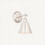 Felton Wall Light in Bright Nickel