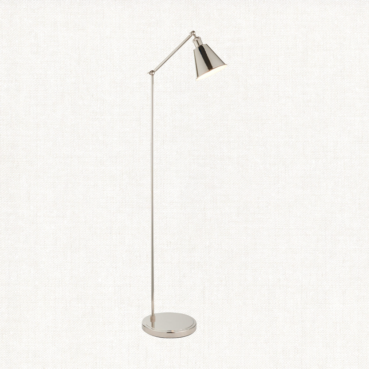 Felton Floor Light in Bright Nickel