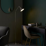 Felton Floor Light in Bright Nickel