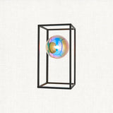 Draven Open Frame Table Light with Iridescent Glass