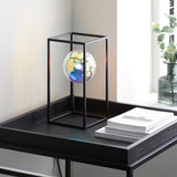Draven Open Frame Table Light with Iridescent Glass