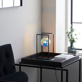 Draven Open Frame Table Light with Iridescent Glass