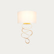 Vivienne Gold Ribbon Wall Light with Ivory Shade