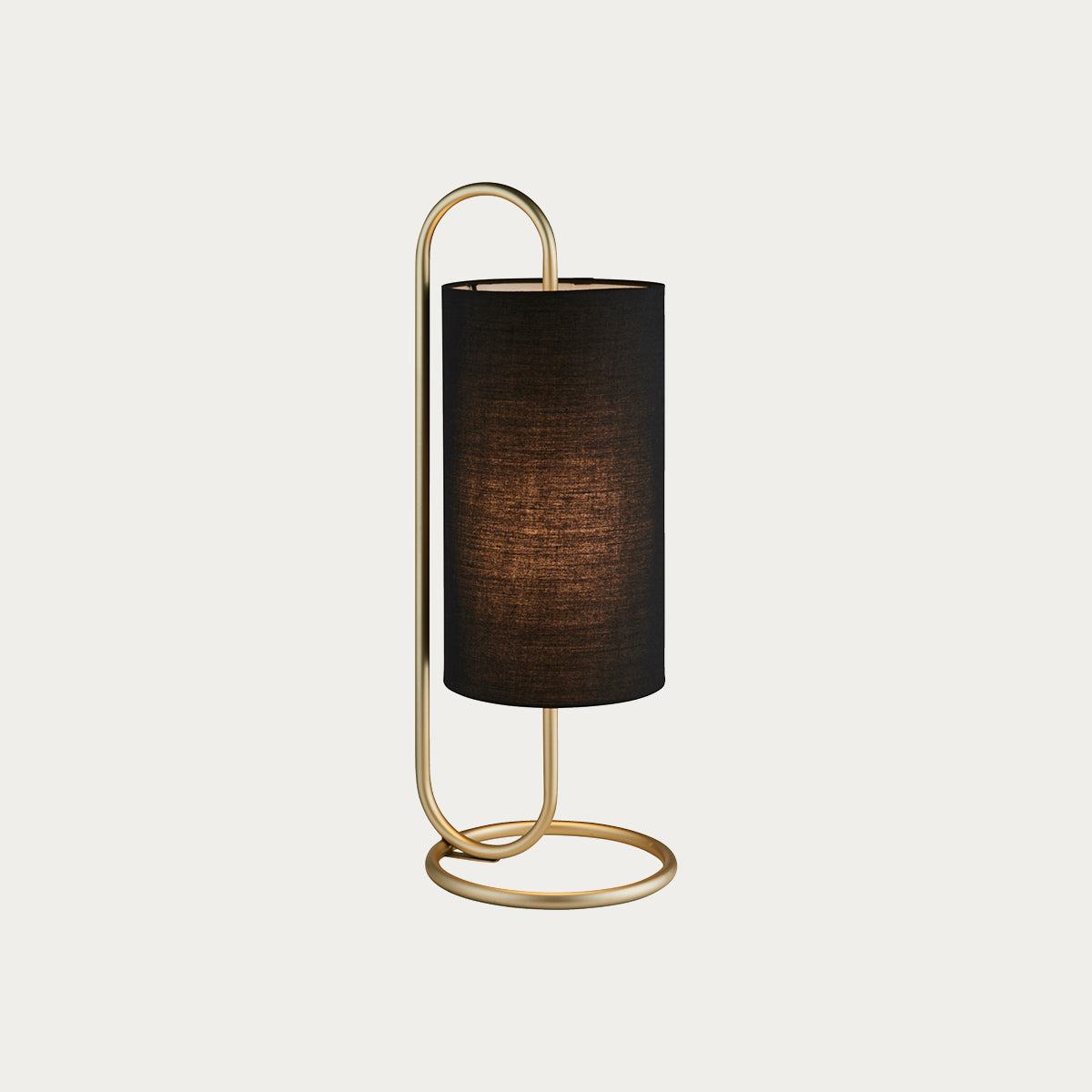 Antique brass paint & black fabric