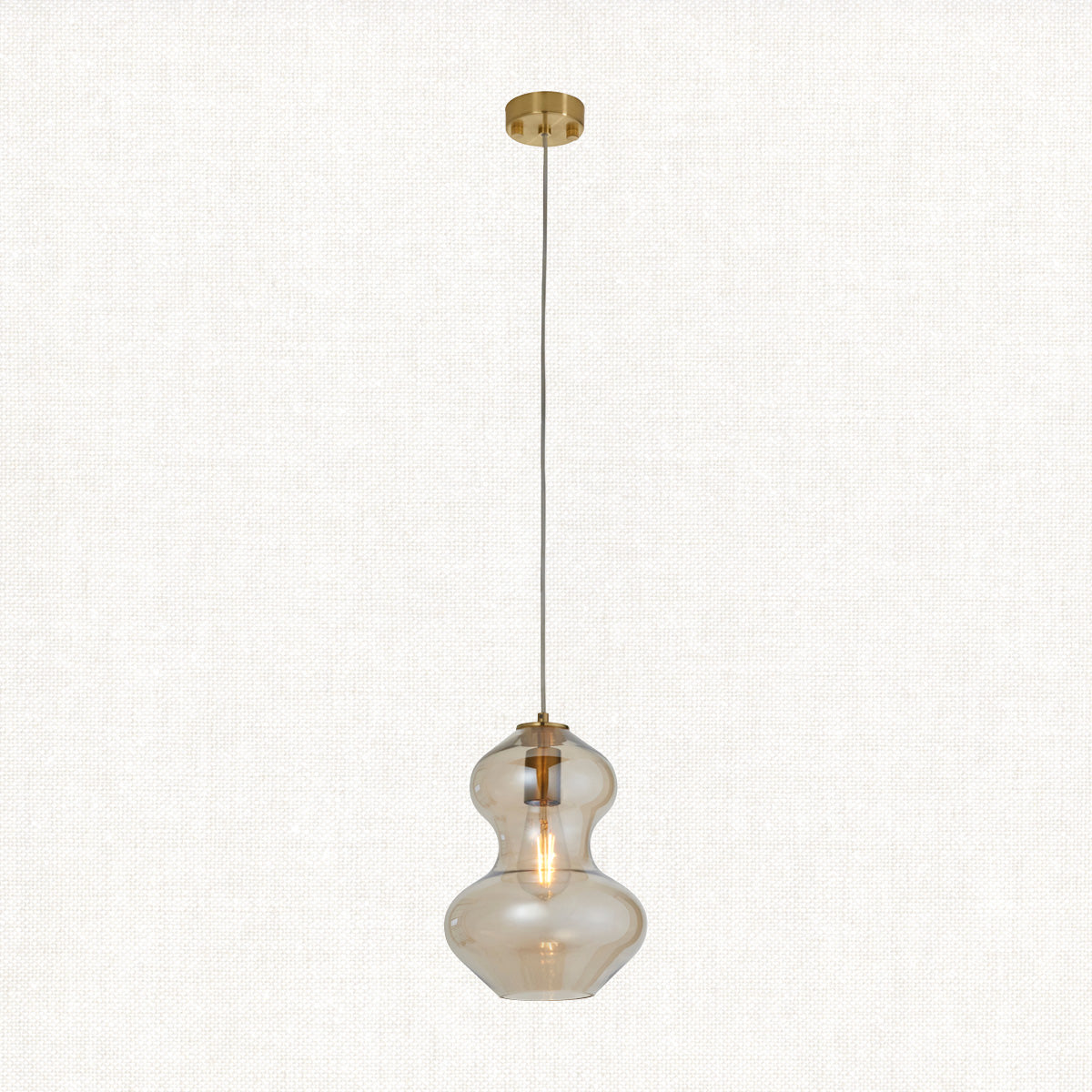 Cora Shaped Pendant in Satin Brass