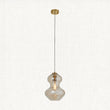 Cora Shaped Pendant in Satin Brass