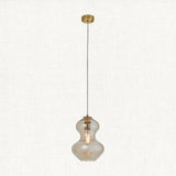 Cora Shaped Pendant in Satin Brass