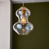 Cora Shaped Pendant in Satin Brass