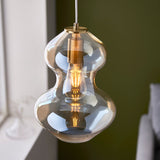 Cora Shaped Pendant in Satin Brass