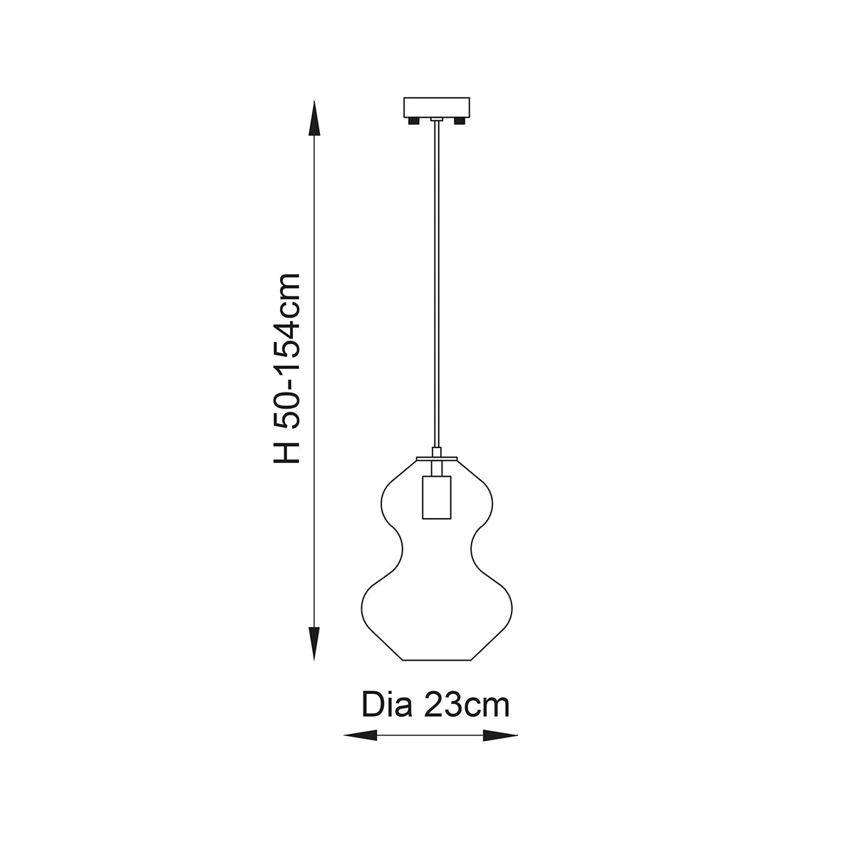 Cora Shaped Pendant in Satin Brass