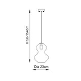 Cora Shaped Pendant in Satin Brass