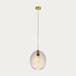 Cora Oval Pendant in Satin Brass