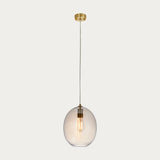 Cora Oval Pendant in Satin Brass