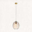 Cora Oval Pendant in Satin Brass