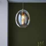 Cora Oval Pendant in Satin Brass