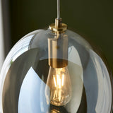 Cora Oval Pendant in Satin Brass