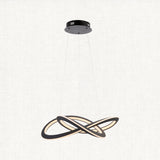 Shar Swirl Pendant in Textured Black