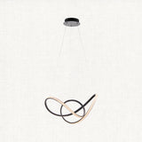 Evan Swirl Pendant in Textured Black