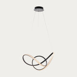 Evan Swirl Pendant in Textured Black