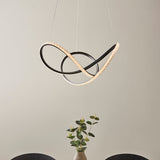 Evan Swirl Pendant in Textured Black