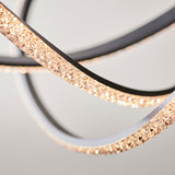 Evan Swirl Pendant in Textured Black