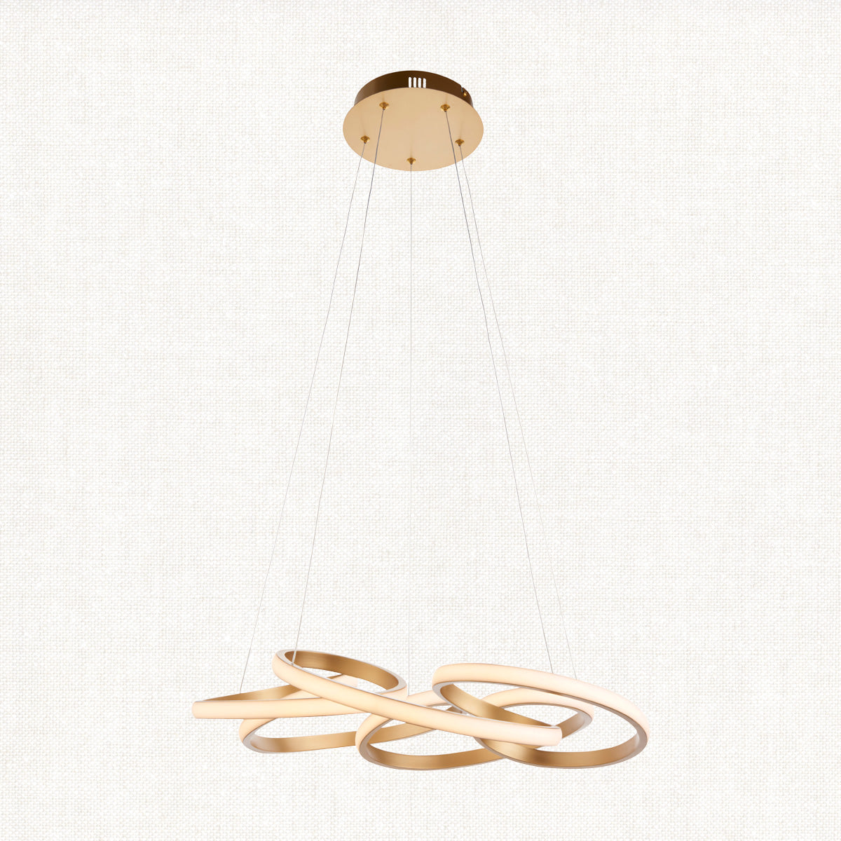 Inez Multi Spiral Pendant in Satin Gold