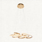 Inez Multi Spiral Pendant in Satin Gold