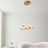 Inez Multi Spiral Pendant in Satin Gold