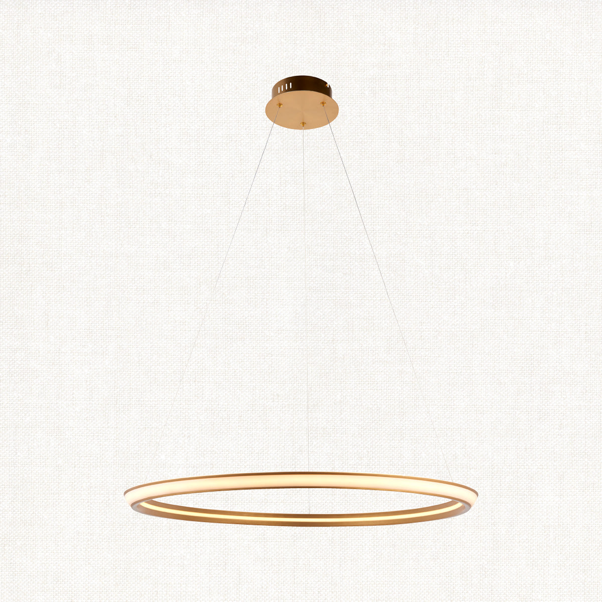 Ennie Ring Pendant in Satin Gold