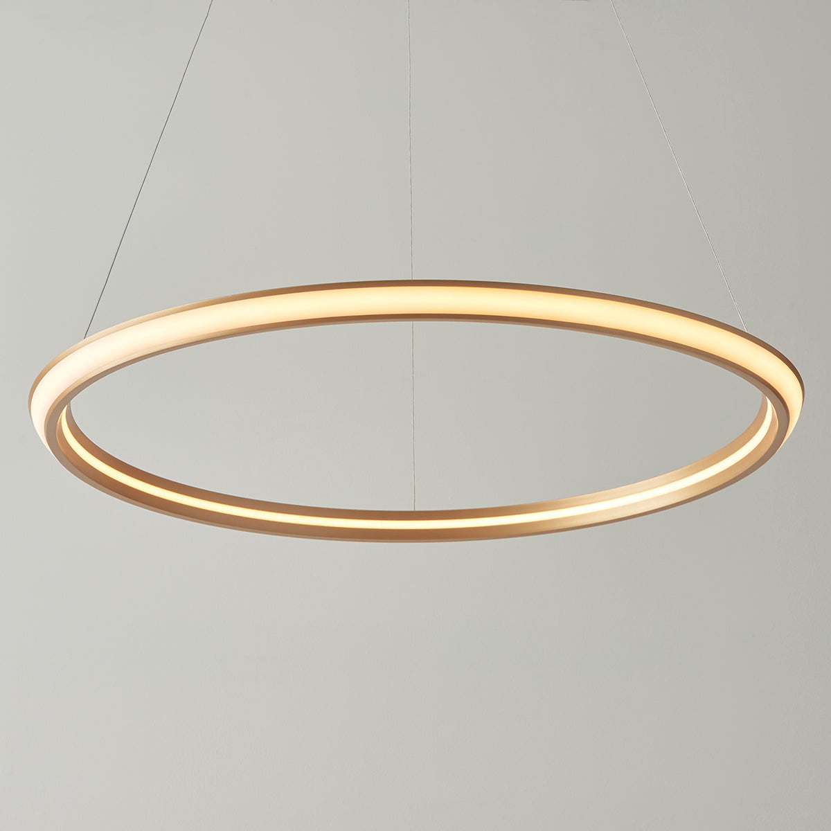 Ennie Ring Pendant in Satin Gold