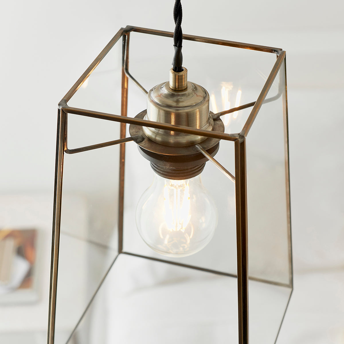 Balmoral Metal and Glass Pendant