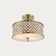 Arden Three Light Flush Light in Antique Brass