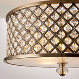 Arden Three Light Flush Light in Antique Brass