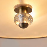 Arden Three Light Flush Light in Antique Brass